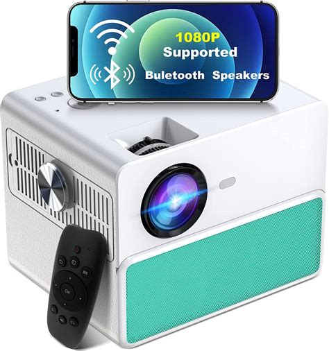 Review 1080P HD Projector, WiFi Projector Bluetooth Projector, 7500L Portable Movie Projector, Home Theater Video Projector Compatible with HDMI, VGA, USB, Laptop, iOS & Android Smartphone