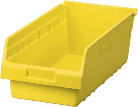 Akro-Mils 30840 ShelfMax 8 Plastic Nesting Shelf Bin Box, 12-Inch x 4-Inch x 8-Inch, Yellow, 16-Pack