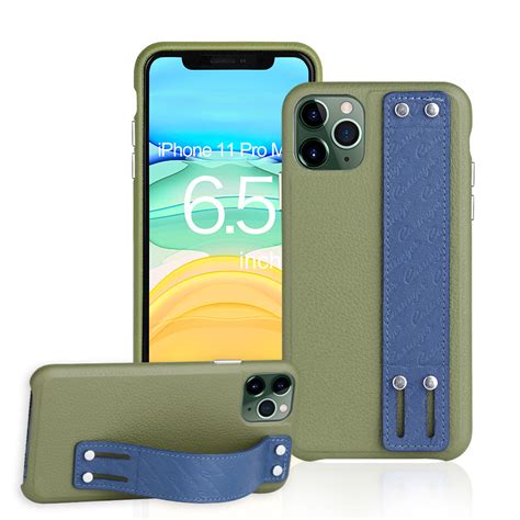 Cassenger Wonderful Series Leather Case Compatible with iPhone 11 Pro Max 2019- (Yellow & Beige)