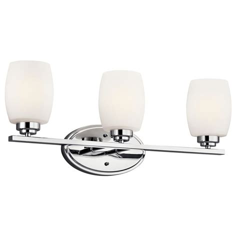 Kichler Eileen 24" 3 Light Vanity Light with Satin Etched Cased Opal Glass in Chrome