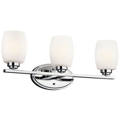 Kichler Eileen 24" 3 Light Vanity Light with Satin Etched Cased Opal Glass in Chrome