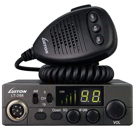 LUITON 40-Channel CB Radio LT-298 Compact Design with External Speaker Jack, Large Easy to Read LED Display Compatible with 12-24V Voltage