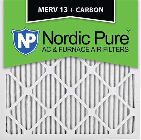 Nordic Pure 10x30x1 MERV 12 Pleated Plus Carbon AC Furnace Air Filters 6 Pack