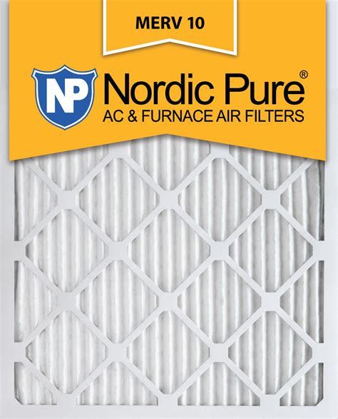 Nordic Pure 16x24x1 MERV 10 Pleated AC Furnace Air Filters 6 Pack