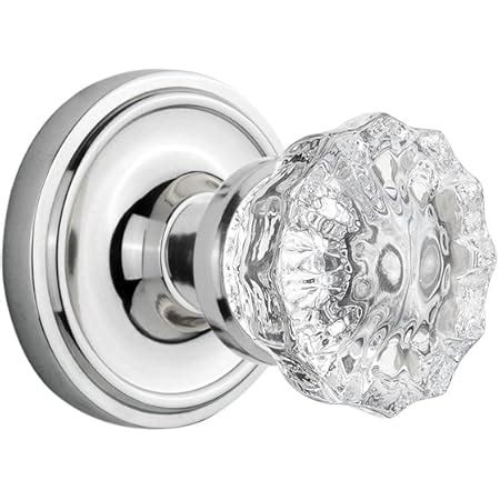 Nostalgic Warehouse Classic Rosette with Waldorf Crystal Door Knob, Privacy - 2.375", Oil Rubbed Bronze