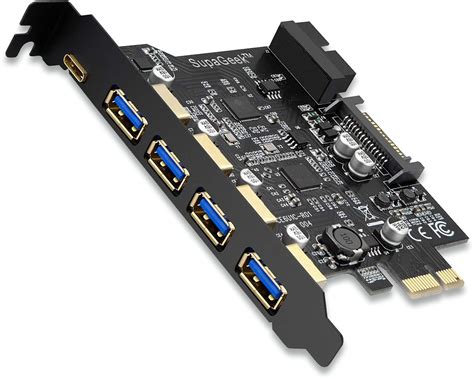 PCIE Usb C Card 2 Ports USB 3.1 Gen 2(10gbps) Pcie Expansion Card,Internal Usb 3.2 Add In Card with (1) Usb-A & (1) USB-C Pcie Card,Built in Power Supply Pci Express Card for Windows,Mac OS 10.9 above