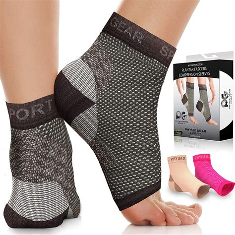 Plantar Fasciitis Sock with Arch Support for Men & Women - BEST Ankle Compression Socks for Foot and Heel Pain Relief - Better than Night Splint Brace, Orthotics, Inserts, Insoles (XXL, Beige / Nude)