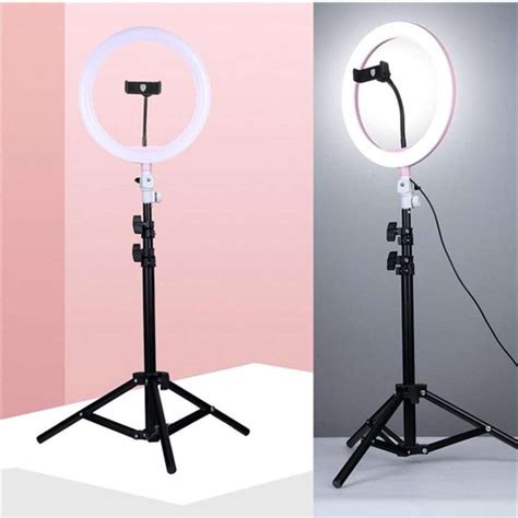 VARIPOWDER Dimmable LED Video Light with Adjustable Stand,Key Light Ring Light for Streaming Desktop/Video/YouTube/Live Stream/Makeup/Photography/Selfie