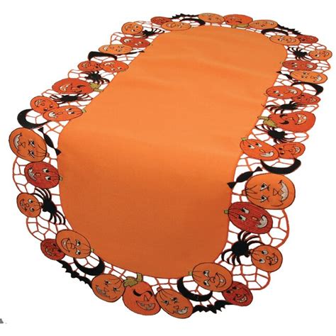 Xia Home Fashions 4-Pack Happy Jack-O-Lanterns Round Halloween Doilies, 8-Inch