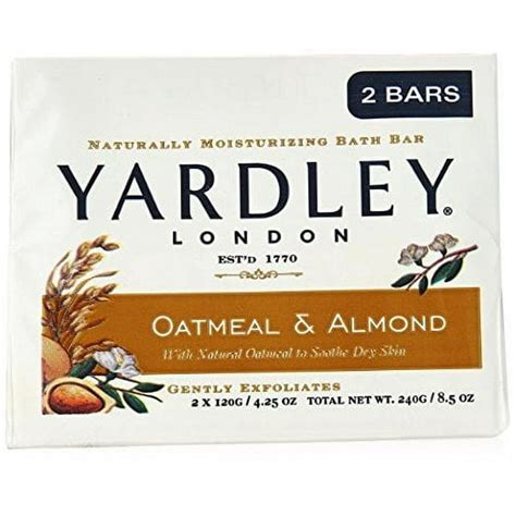 Yardley London Oatmeal and Almond Naturally Moisturizing Bath Bar, 4.25 oz. (Pack of 24)